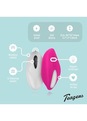 Sexleketøy for henne - Teazers rosa trusevibrator - bilde 11