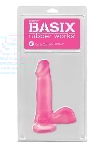 Dildo - Pipedream - Basix 6 Inch Pink Dong With Suction - bilde 4