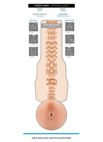Sexleketøy for ham - Fleshjack Diego Sans Sex Machine - bilde 8