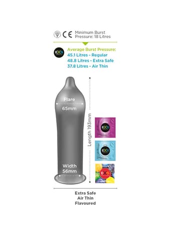 Kondom - Kondomer EXS Extra Safe 12 Pk - bilde 2